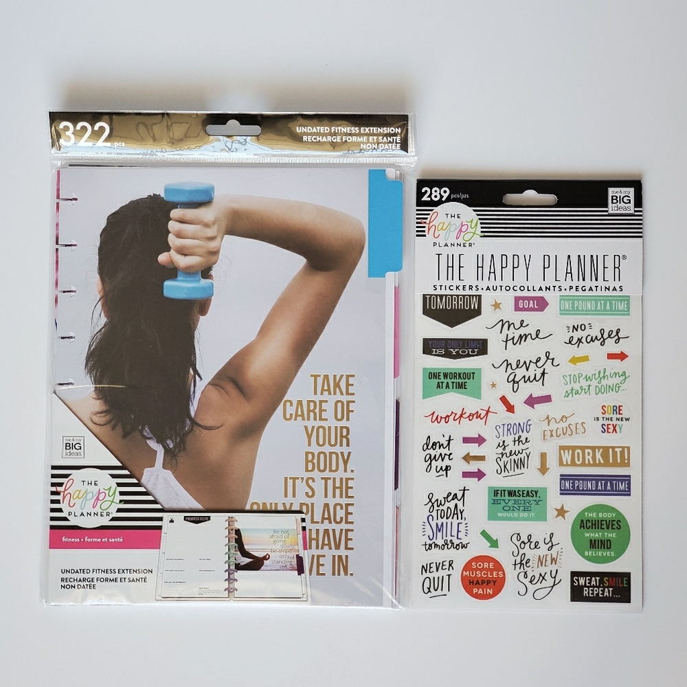 Happy Planner Fitness Extension & Sticker Combo
